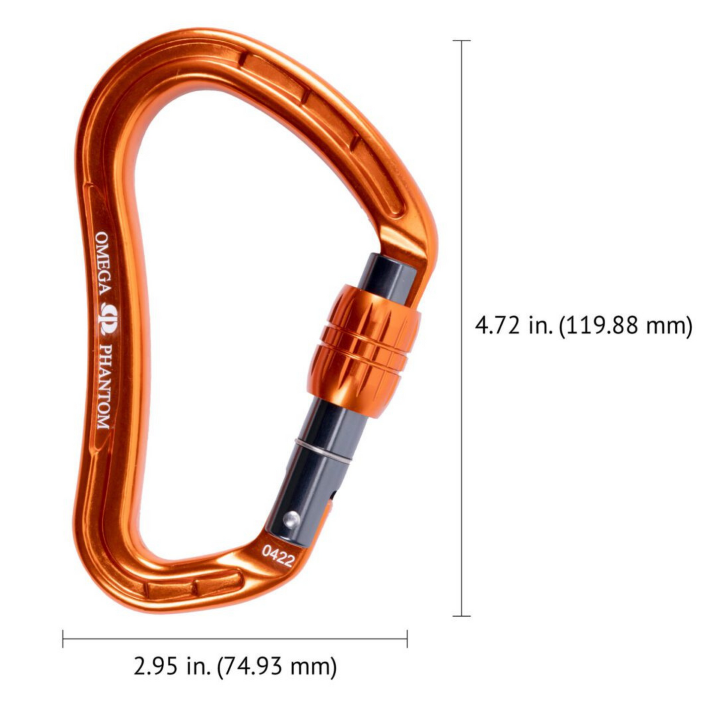 RNR Omega Pacific Phantom Aluminum KeyLock, Screw-Lok Orange