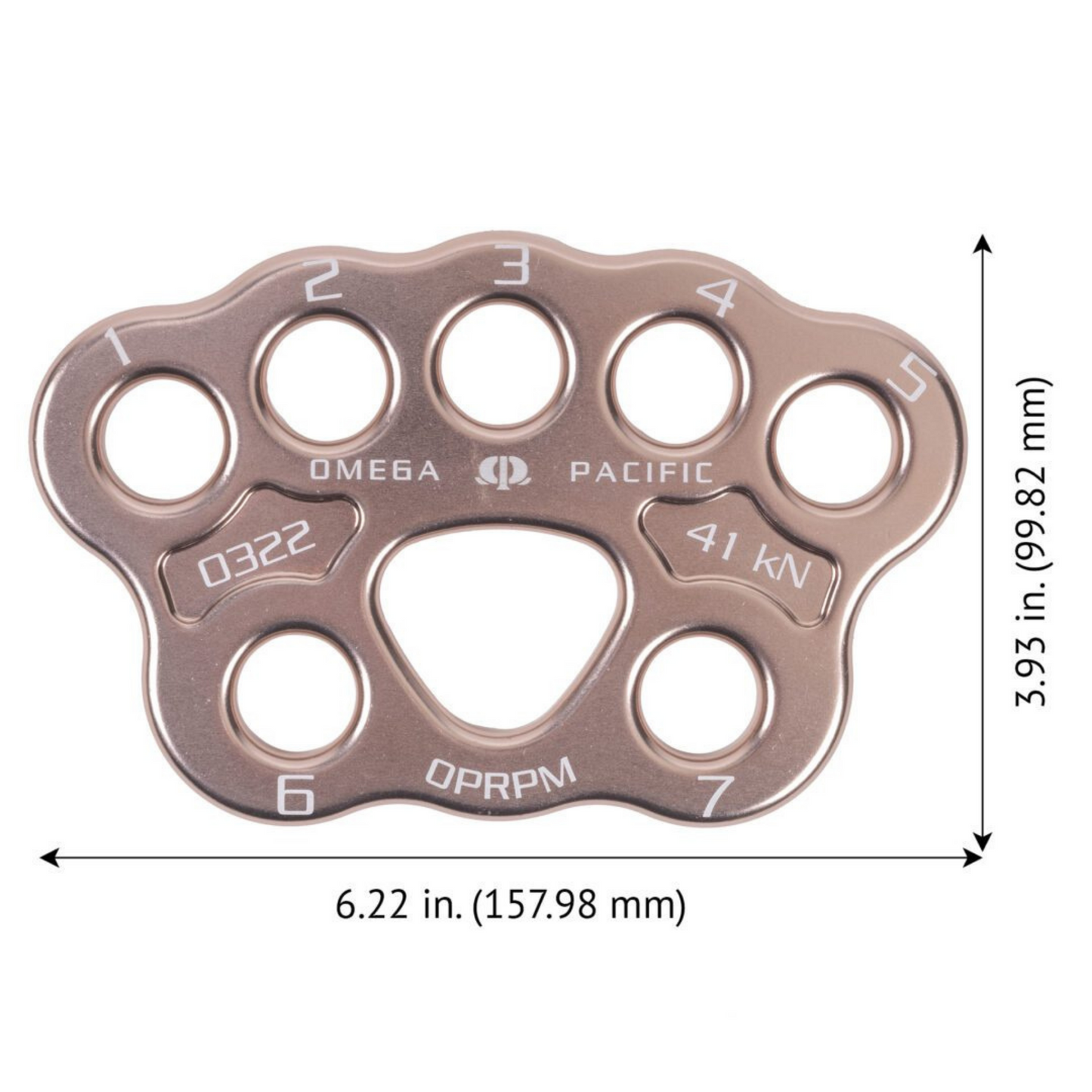 RNR Omega Pacific Medium Aluminum Rigging Plate NFPA